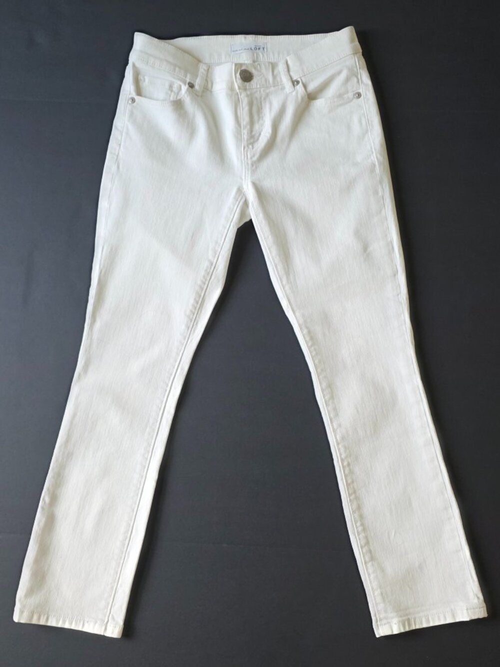LOFT Petite White Skinny Crop Jeans Size 00 24